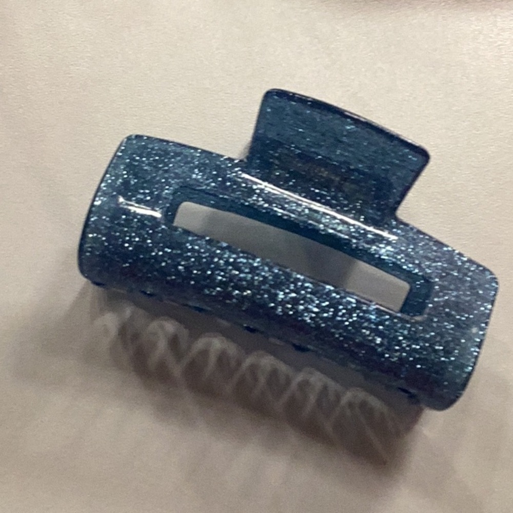 Glittery Blue Hair Claw Clip